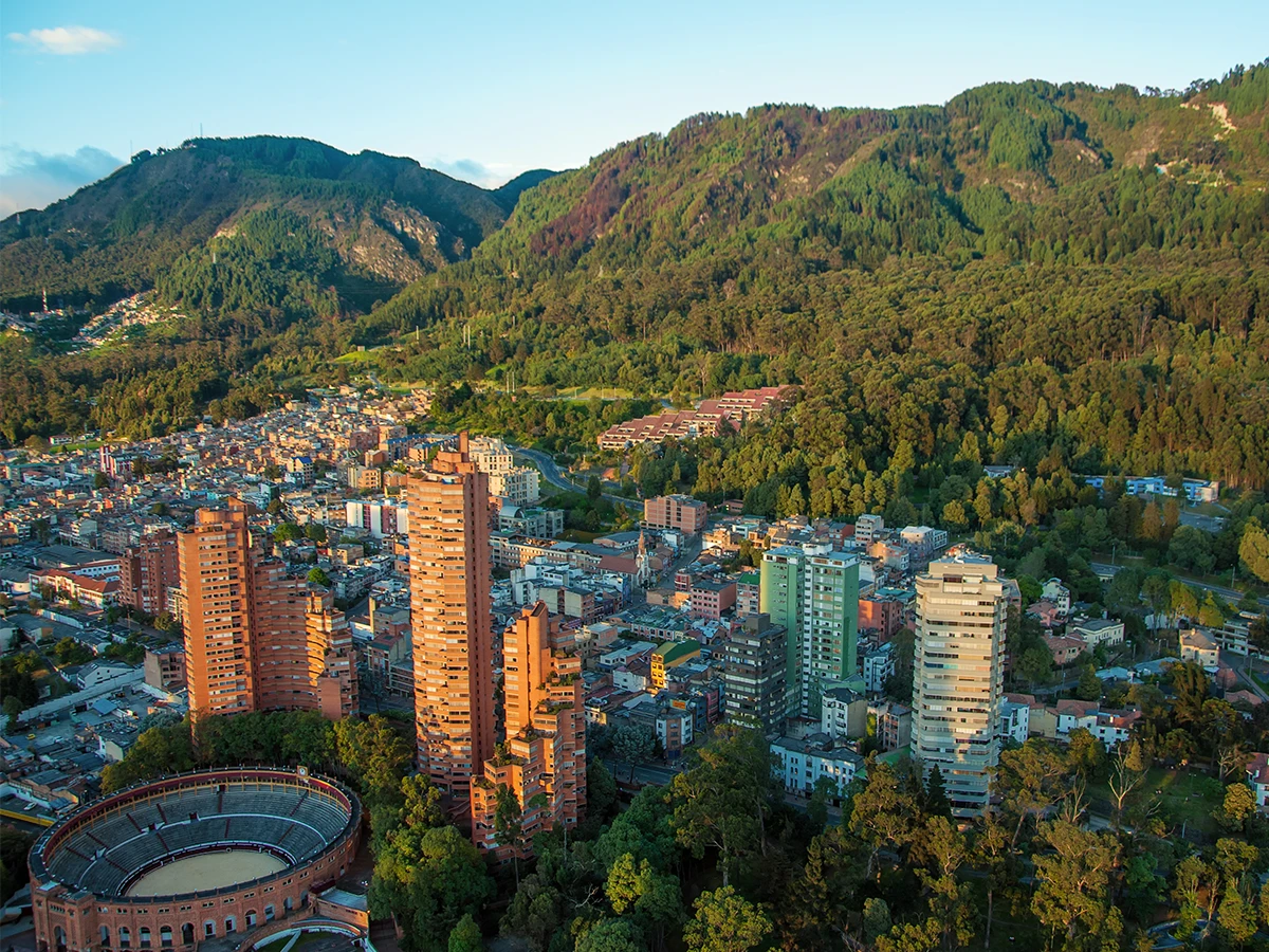 Panorámica de Bogotá y los Cerros Orientales